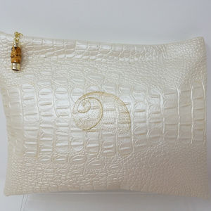 Faux Croc Clutch